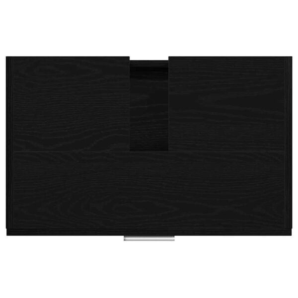 vidaXL Ντουλάπι Νεροχύτη Μαύρη Οξυά 59 x 37 x 59 cm Επεξεργασμένο ξύλο