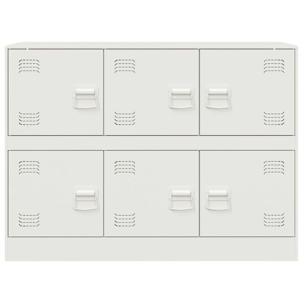 vidaXL Μπουφές Λευκός 99x39x73 εκ. από Ατσάλι