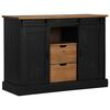 vidaXL Sideboard HALDEN 2 συρόμενες πόρτες μαύρο 112x40x80 cm