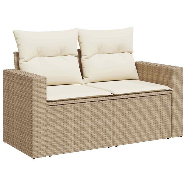 vidaXL Σετ Καναπέ Κήπου 13 pcs Μπεζ συνθετικό ρατάν