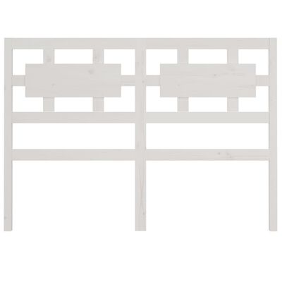 vidaXL Κεφαλάρι κρεβατιού Λευκό 205,5x4x100 εκ. από Μασίφ Ξύλο Πεύκου