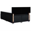 vidaXL Κρεβάτι Boxspring με Στρώμα Μαύρο 140x190 εκ. Υφασμάτινο