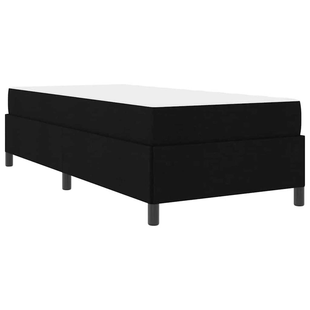 vidaXL Κρεβάτι με ελατήρια Μαύρο και Μαύρο 80 x 200 cm