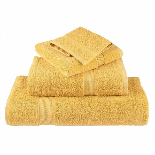 vidaXL Πετσέτες 2 pcs Χρυσό 15 x 21 cm Βαμβάκι
