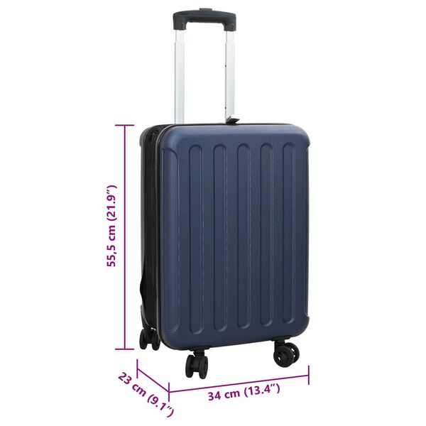 vidaXL Πτυσσόμενη Βαλίτσα Σκληρού Φύλλου 20'' Σκούρο Μπλε 34x23x55.5 εκ ABS