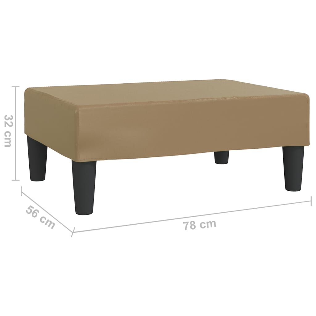 vidaXL Υποπόδιο Καπουτσίνο 78 x 56 x 32 εκ. από Συνθετικό Δέρμα