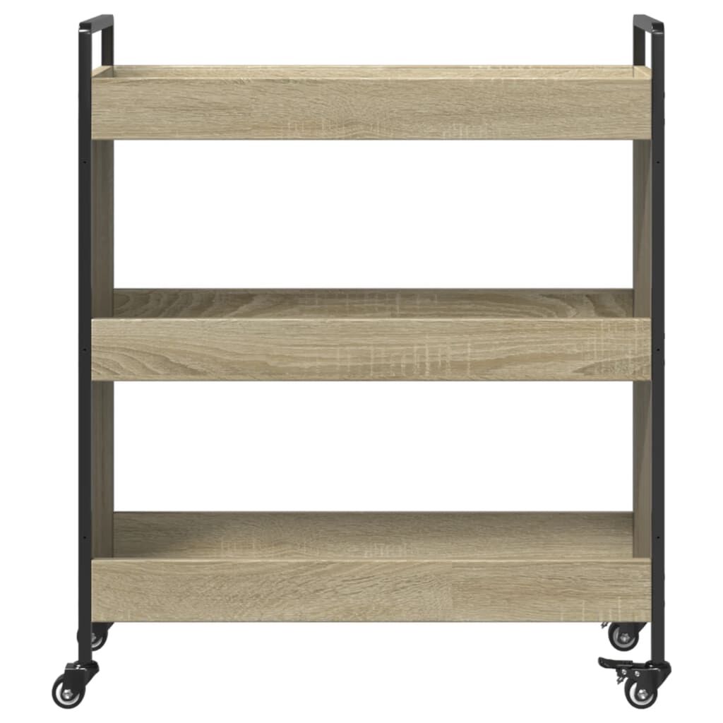 vidaXL Τρόλεϊ Κουζίνας Sonoma Δρυς 70x30x82 εκ. από Επεξεργασμένο Ξύλο