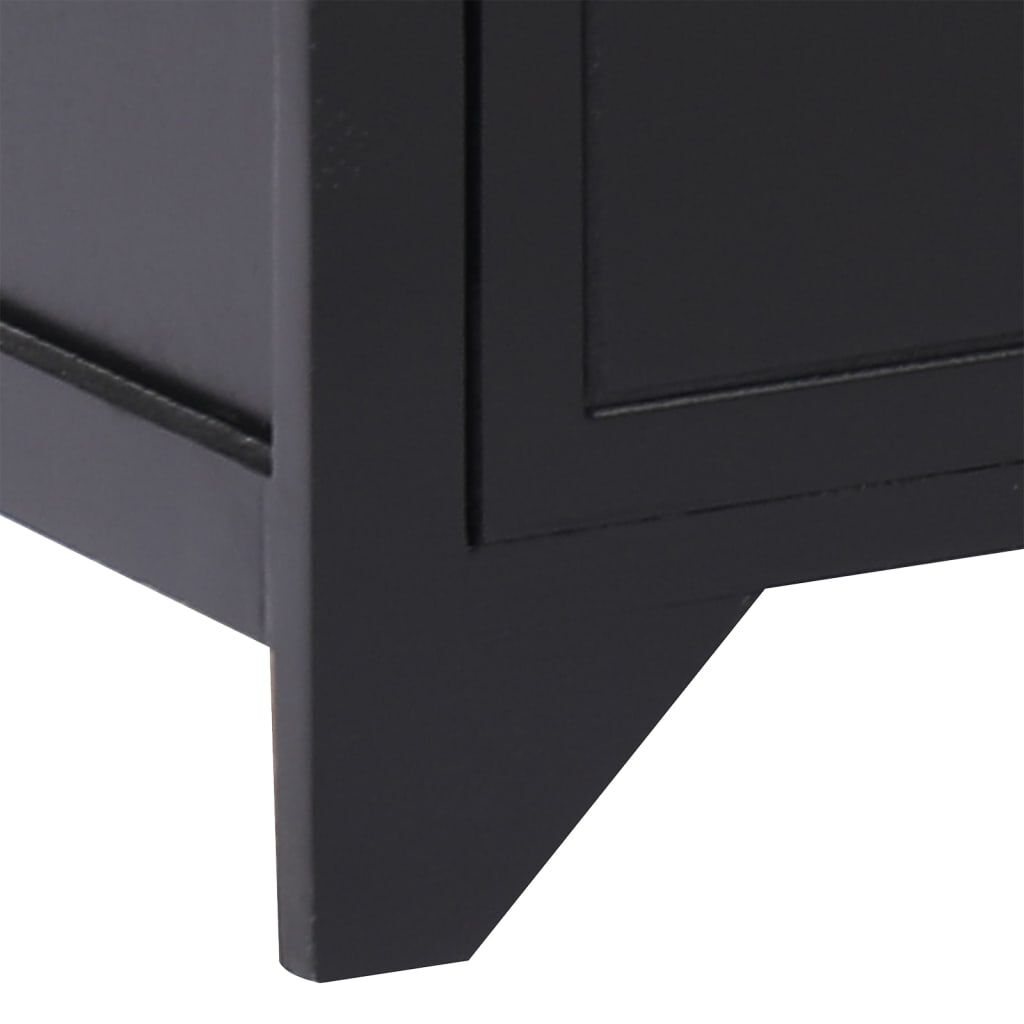 vidaXL Έπιπλο Τηλεόρασης Μαύρο 108x30x40 εκ. από Μασίφ Ξύλο Παυλώνιας