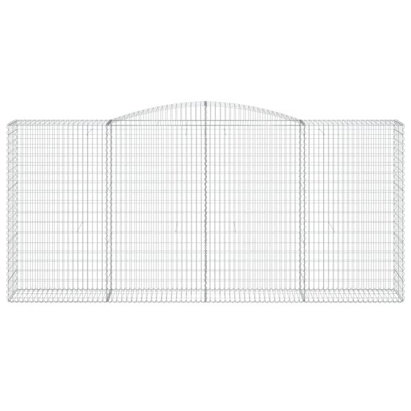 vidaXL Συρματοκιβώτια Τοξωτά 10 τεμ. 400x50x180/200 εκ. Γαλβαν. Ατσάλι