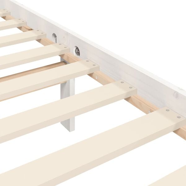 vidaXL Σκελετός Κρεβ. Χωρίς Στρώμα Λευκό 160x200 εκ Μασίφ Πεύκο