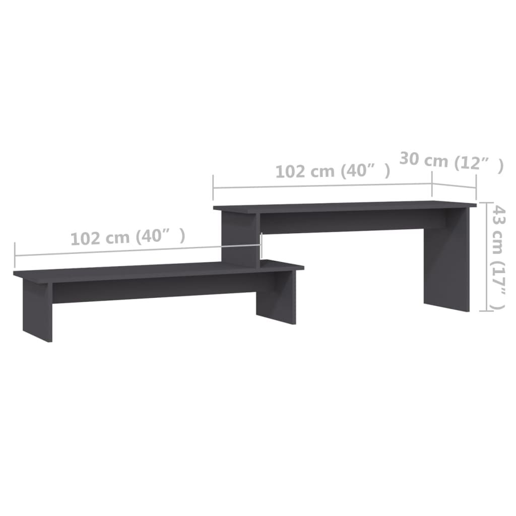 vidaXL Έπιπλο Τηλεόρασης Γκρι 180 x 30 x 43 εκ. από Επεξ. Ξύλο