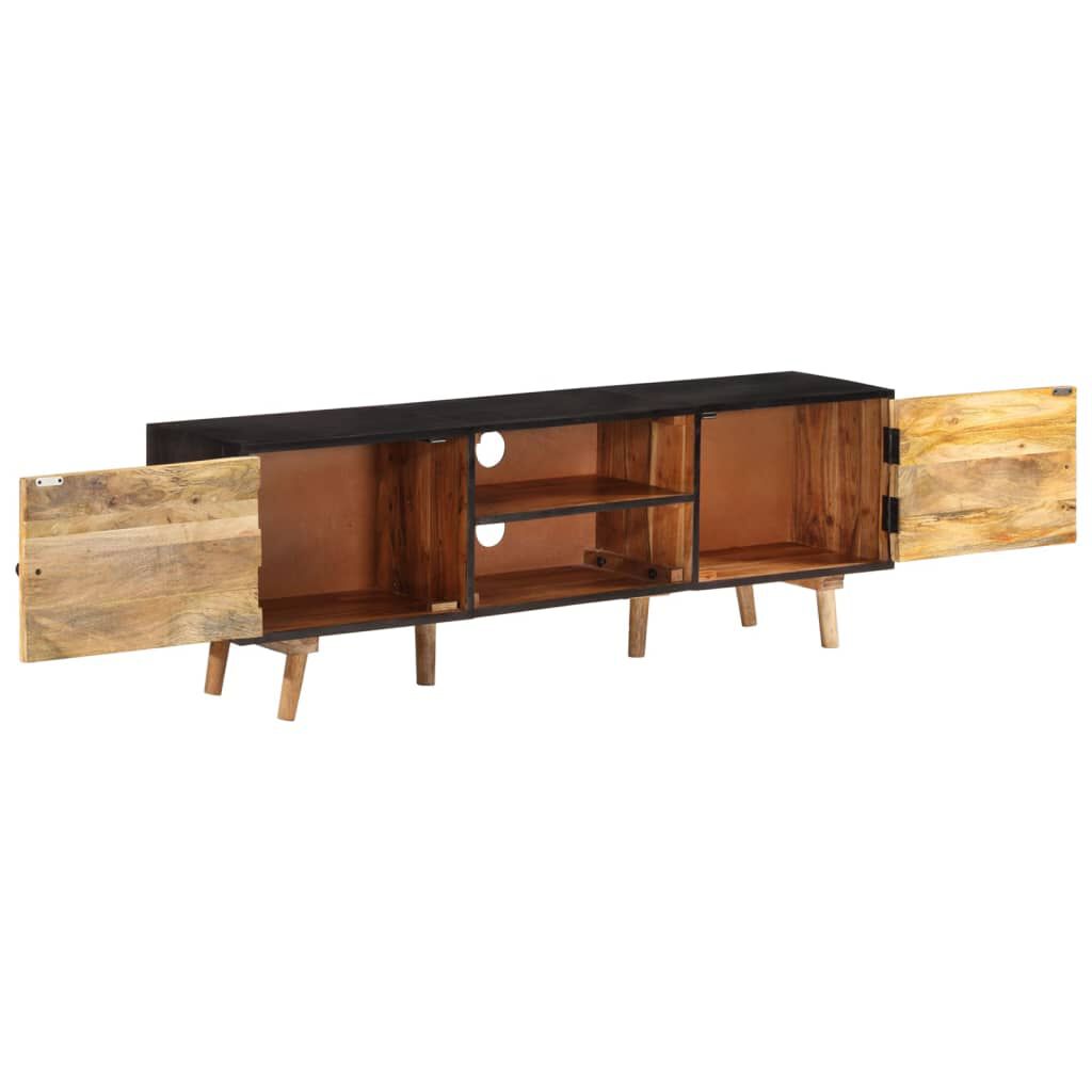 vidaXL Έπιπλο Τηλεόρασης 140x30x46 εκ. Ακατέργαστο Μάνγκο&Μασίφ Ακακία