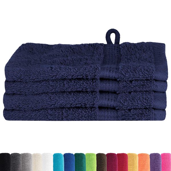 vidaXL Πετσέτες 4 pcs Ναυτικό μπλε 15 x 21 cm Βαμβάκι