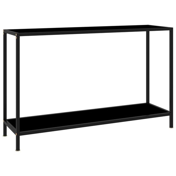 vidaXL Τραπέζι Κονσόλα Μαύρο 120 x 35 x 75 εκ. από Ψημένο Γυαλί