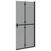 vidaXL Τοίχος ντους Walk-in Μαύρο και σκούρο διαφανές 90 x 190 cm