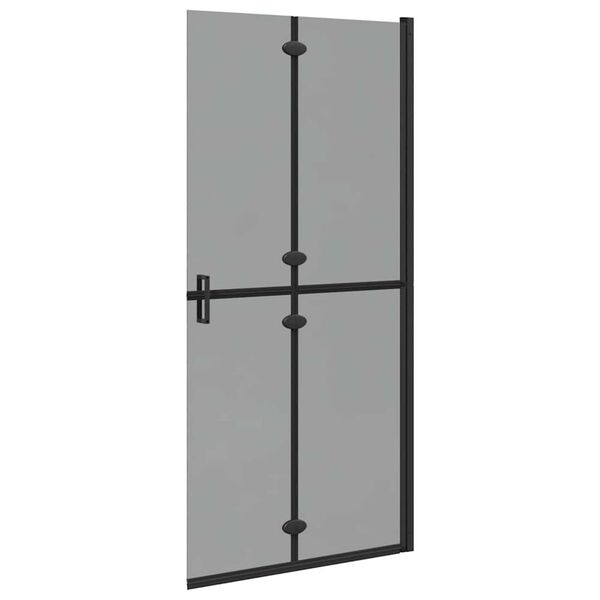vidaXL Τοίχος ντους Walk-in Άλλο Μαύρο και σκούρο διαφανές 90 x 190 cm
