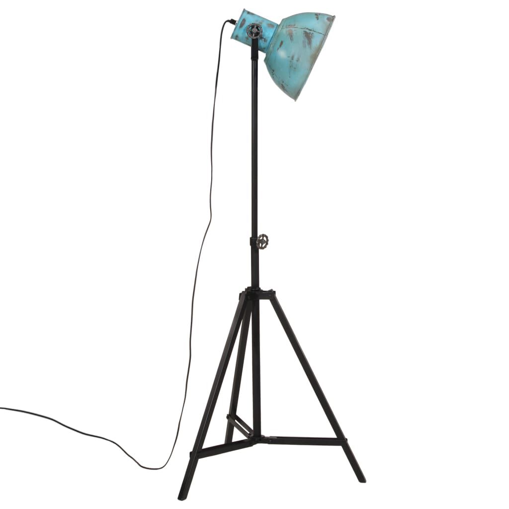 vidaXL Φωτιστικό Δαπέδου 25 W Αντικέ Μπλε 61x61x90/150 εκ. Ε27