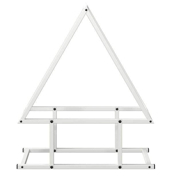 vidaXL Ράφι για καυσόξυλα Λευκό 50x25x60 εκ. Ατσάλι ψυχρής έλασης