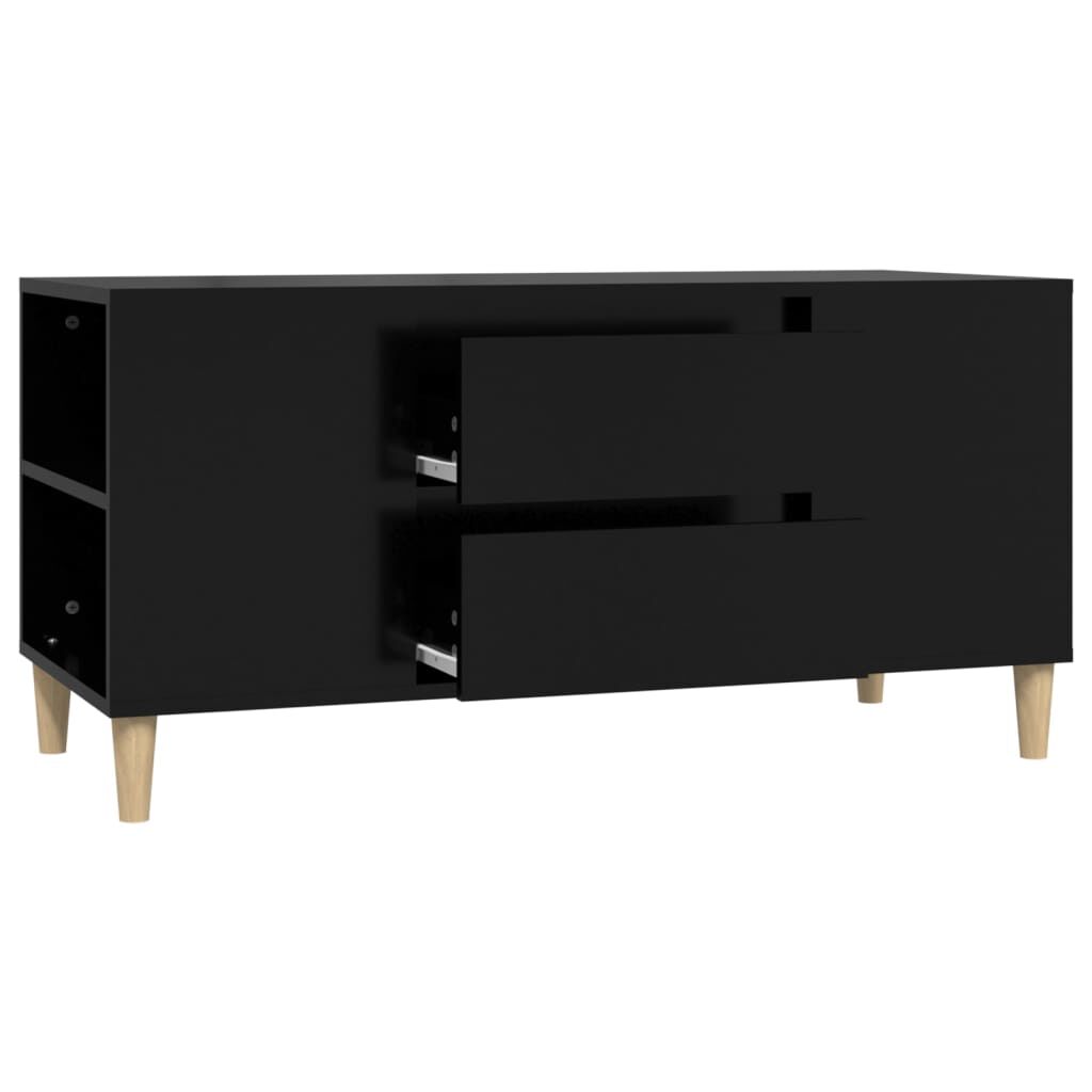 vidaXL Έπιπλο Τηλεόρασης Μαύρο 102x44,5x50 εκ. Επεξεργασμένο Ξύλο