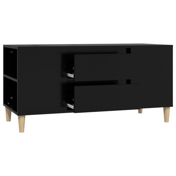 vidaXL Έπιπλο Τηλεόρασης Μαύρο 102x44,5x50 εκ. Επεξεργασμένο Ξύλο