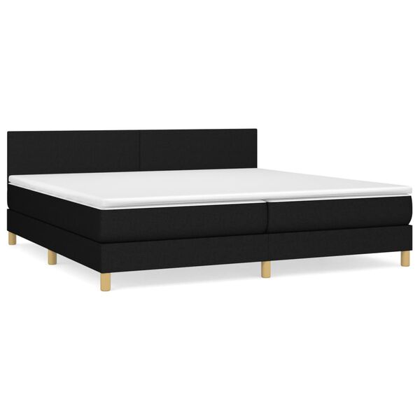 vidaXL &Kappa;&rho;&epsilon;&beta;ά&tau;&iota; Boxspring &mu;&epsilon; &Sigma;&tau;&rho;ώ&mu;&alpha; &Mu;&alpha;ύ&rho;&omicron; 200x200 &epsilon;&kappa;. &Upsilon;&phi;&alpha;&sigma;&mu;ά&tau;&iota;&nu;&omicron;