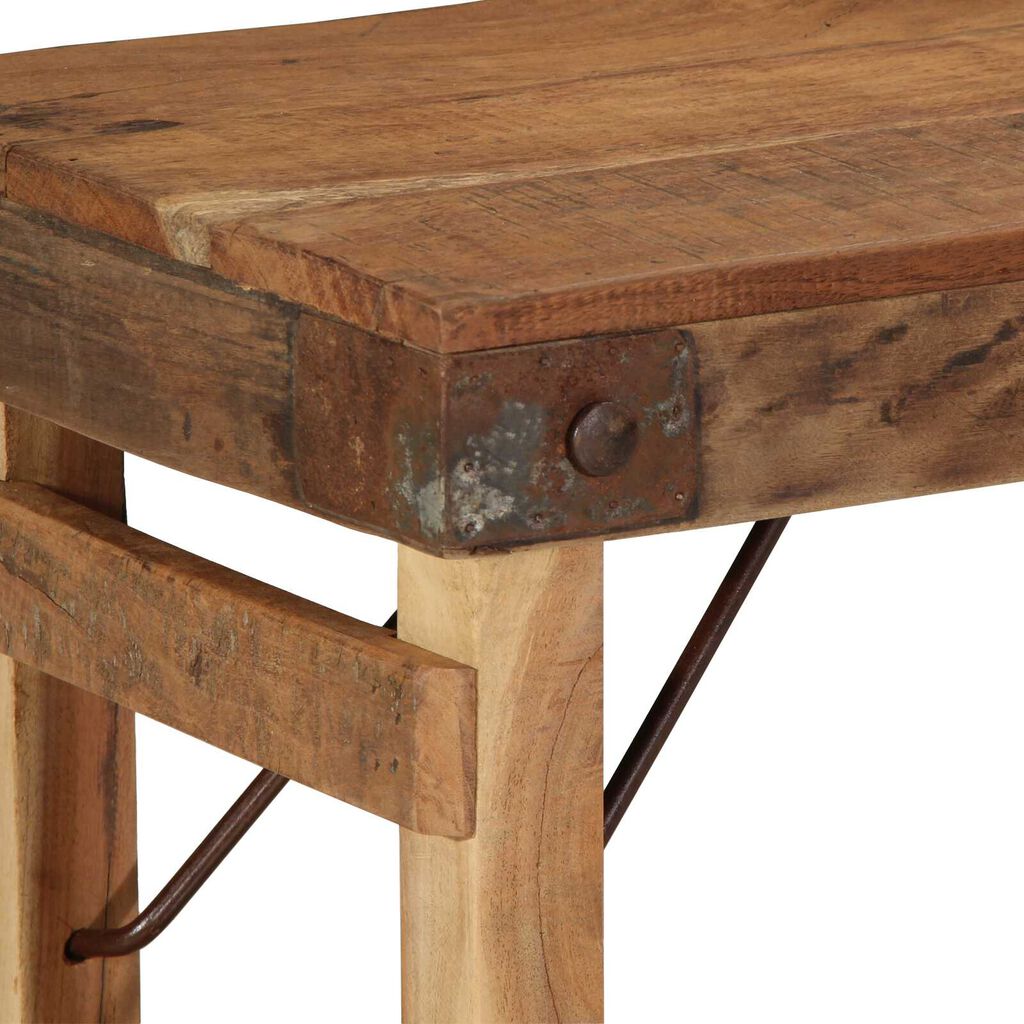vidaXL Πάγκος 110x35x46 εκ. από μασίφ ανακυκλωμένο ξύλο