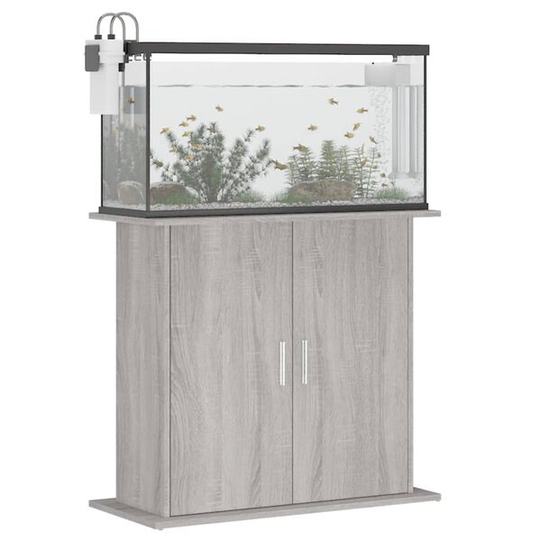 vidaXL Βάση Ενυδρείου Γκρι Sonoma 81x36x73 εκ. από Επεξεργασμένο Ξύλο