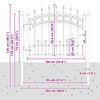 vidaXL Πόρτα Περίφραξης με Κορυφή Δόρυ Μαύρη 103x75 εκ. από Ατσάλι με Ηλεκτροστατική Βαφή