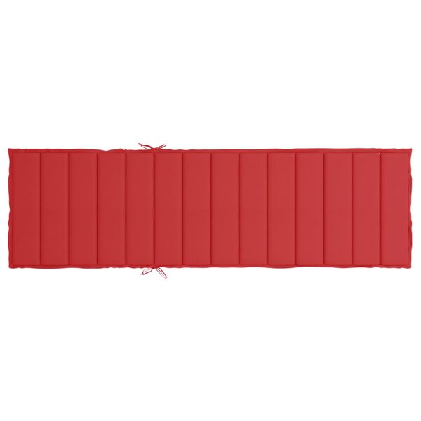 vidaXL Μαξιλάρι Ξαπλώστρας Κόκκινο 200 x 50 x 3 εκ. από Ύφασμα Oxford