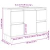 vidaXL Ντουλάπι Νιπτήρα Γκρι Σκυρ. 80 x 33 x 60 εκ. Επεξεργασμένο Ξύλο