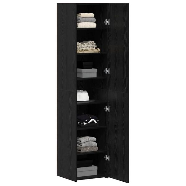 vidaXL Highboard &Mu;&alpha;ύ&rho;&eta; &Omicron;&xi;&upsilon;ά 40 x 42,5 x 185 &epsilon;&kappa;.