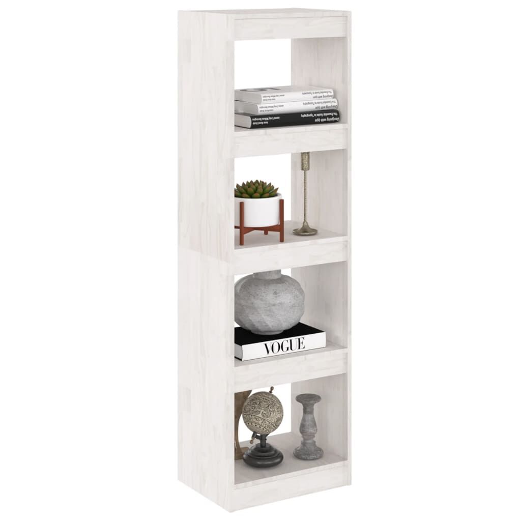 vidaXL Βιβλιοθήκη/Διαχωριστικό Χώρου Λευκό 40x30x135,5 εκ. Ξύλο Πεύκου