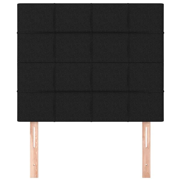 vidaXL Κεφαλάρια Κρεβατιού 2 τεμ. Μαύρο 90x5x78/88 εκ. Υφασμάτινο