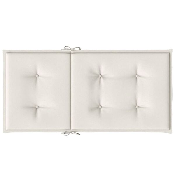 vidaXL Μαξιλάρια Καρέκλας με Πλάτη 2 τεμ. Κρεμ 100x50x4 εκ. Ύφασμα
