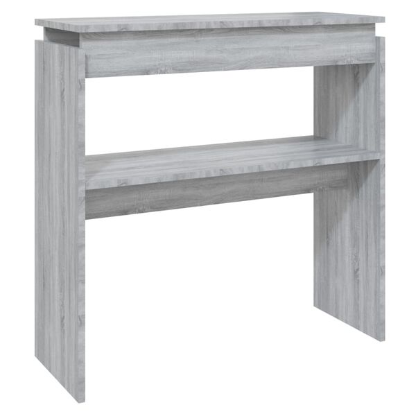 vidaXL Τραπέζι Κονσόλα Γκρι Sonoma 80 x 30 x 80 εκ. Επεξεργασμένο Ξύλο