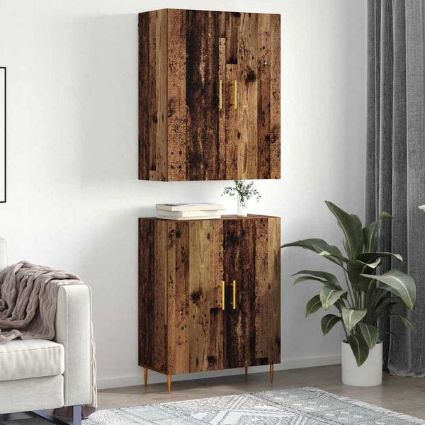 vidaXL Highboard &Pi;&alpha;&lambda;&alpha;&iota;ό &xi;ύ&lambda;&omicron; 69,5 x 34 x 180 &epsilon;&kappa;. &Epsilon;&pi;&epsilon;&xi;&epsilon;&rho;&gamma;&alpha;&sigma;&mu;έ&nu;&omicron; &xi;ύ&lambda;&omicron;