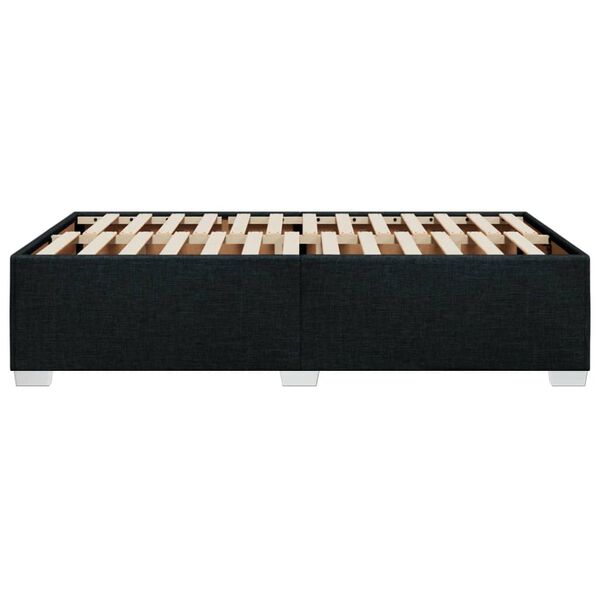 vidaXL Πλαίσιο Κρεβατιού χωρίς στρώμα Μαύρο 120x190 εκ. Υφασμάτινο
