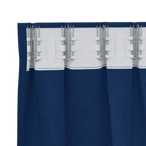 vidaXL Κουρτίνες 2 pcs Σκούρο Μπλε 225 x 140 εκ. Πολυεστέρας