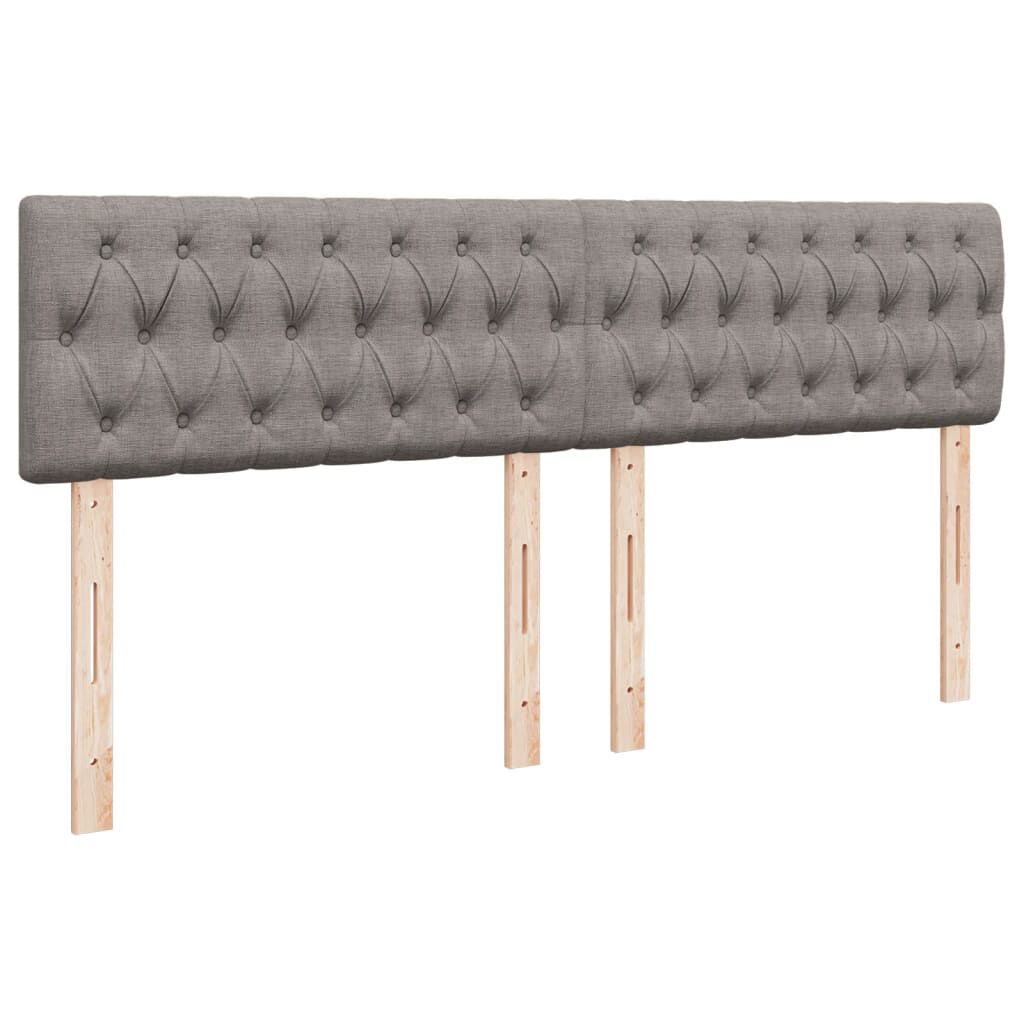 vidaXL Κρεβάτι Boxspring με Στρώμα Taupe 180x200 εκ. Υφασμάτινο