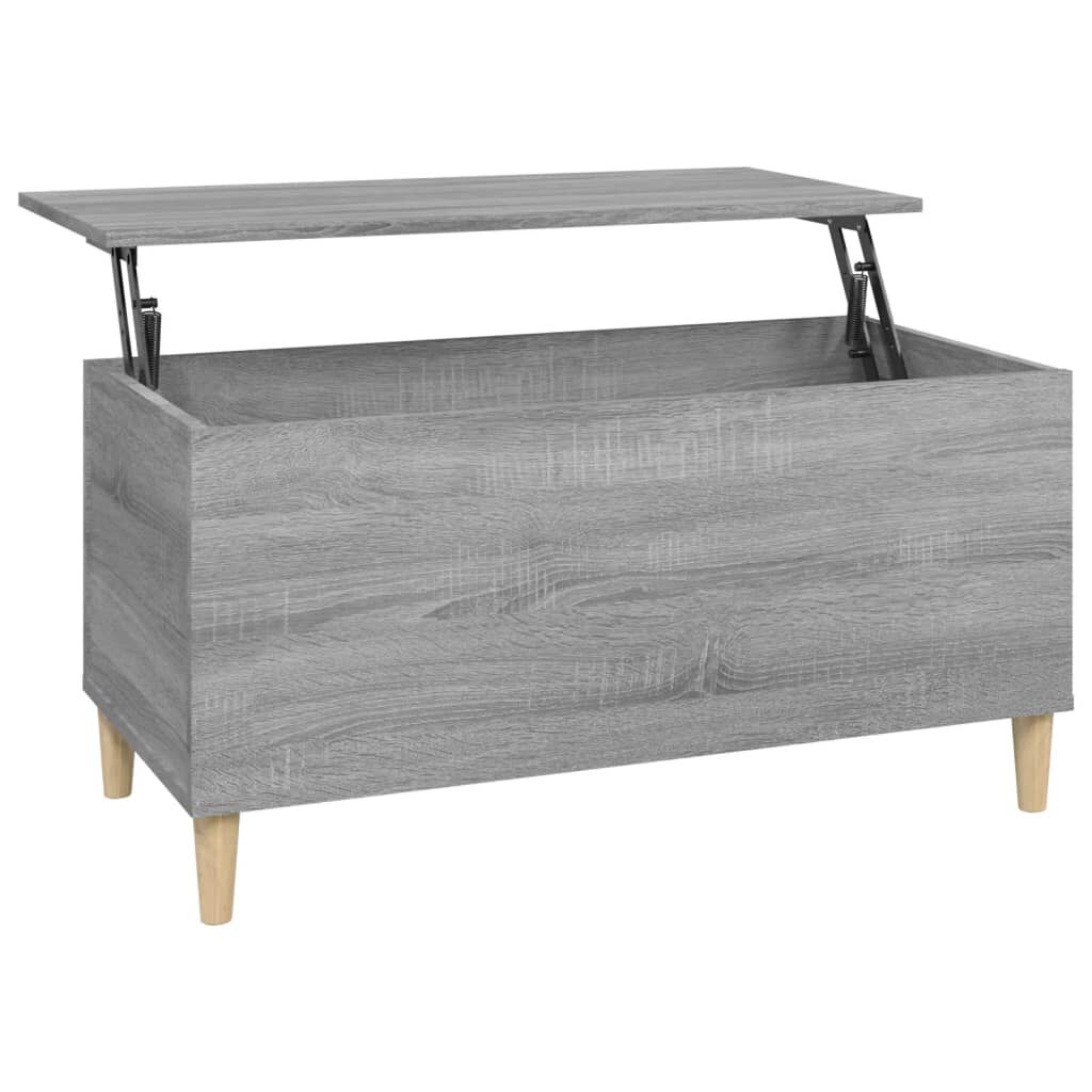 vidaXL Τραπεζάκι Σαλονιού Γκρι Sonoma 90x44,5x45 εκ.Επεξεργασμένο Ξύλο