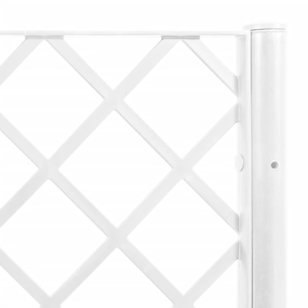 vidaXL Ζαρντινιέρα Κήπου με Καφασωτό Λευκή 160x160x142 εκ. Πολυπροπ.