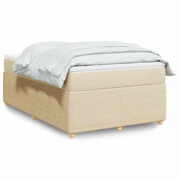 vidaXL &Kappa;&rho;&epsilon;&beta;ά&tau;&iota; Boxspring &mu;&epsilon; &Sigma;&tau;&rho;ώ&mu;&alpha; &Kappa;&rho;&epsilon;&mu; 120x190 &epsilon;&kappa;. &Upsilon;&phi;&alpha;&sigma;&mu;ά&tau;&iota;&nu;&omicron;