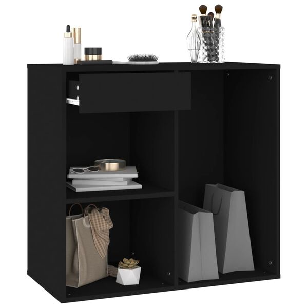 vidaXL Ντουλάπι Καλλυντικών Μαύρο 80 x 40 x 75 εκ. Επεξεργασμένο ξύλο