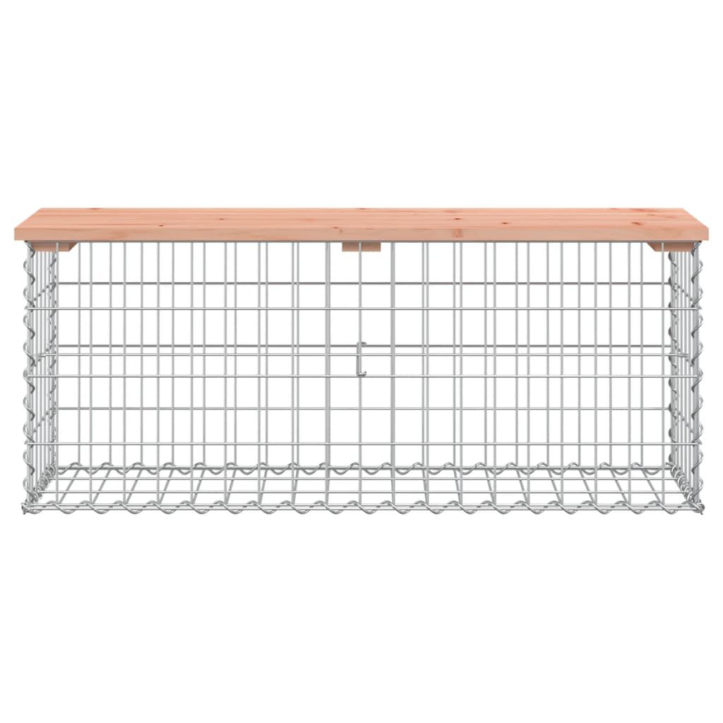 vidaXL Πάγκος Κήπου Συρματοκιβώτιο 103x31,5x42 εκ. Μασίφ Ψευδοτσούγκα