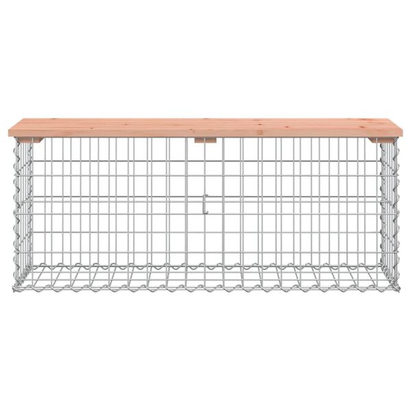 vidaXL Πάγκος Κήπου Συρματοκιβώτιο 103x31,5x42 εκ. Μασίφ Ψευδοτσούγκα
