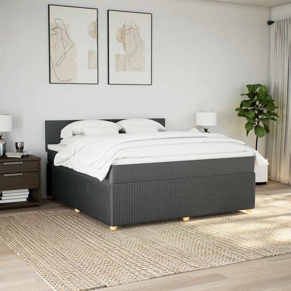 vidaXL &Kappa;&rho;&epsilon;&beta;ά&tau;&iota; Boxspring &mu;&epsilon; &Sigma;&tau;&rho;ώ&mu;&alpha; &Sigma;&kappa;&omicron;ύ&rho;&omicron; &Gamma;&kappa;&rho;&iota; 180x200 &epsilon;&kappa; &Upsilon;&phi;&alpha;&sigma;&mu;ά&tau;&iota;&nu;
