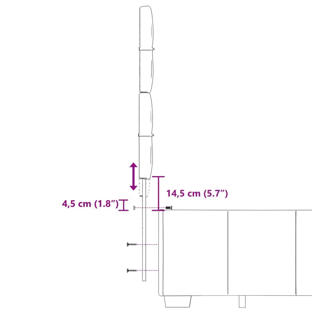 vidaXL Κρεβάτι Boxspring με Στρώμα Μαύρο 140x200 εκ. Υφασμάτινο