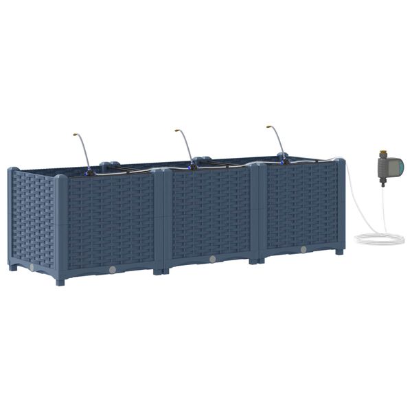 vidaXL &Gamma;&lambda;ά&sigma;&tau;&rho;&alpha; &Kappa;ή&pi;&omicron;&upsilon; 3 pcs &Gamma;&kappa;&rho;&iota; 120 x 40 x 37,5 cm &Pi;&lambda;&alpha;&sigma;&tau;&iota;&kappa;ό