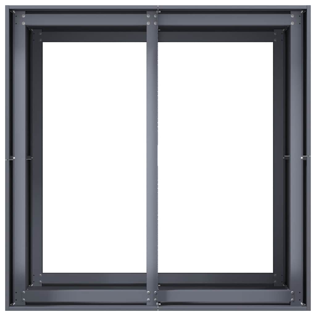 vidaXL Ζαρντινιέρα Ανθρακί 80x80x80 εκ. από Χάλυβα