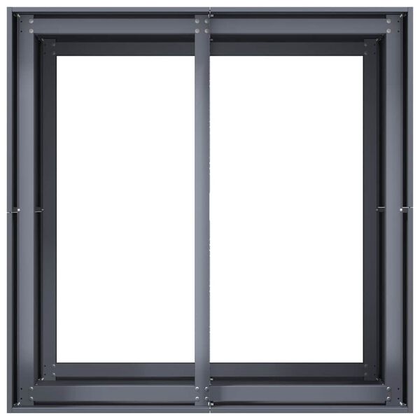 vidaXL Ζαρντινιέρα Ανθρακί 80x80x80 εκ. από Χάλυβα